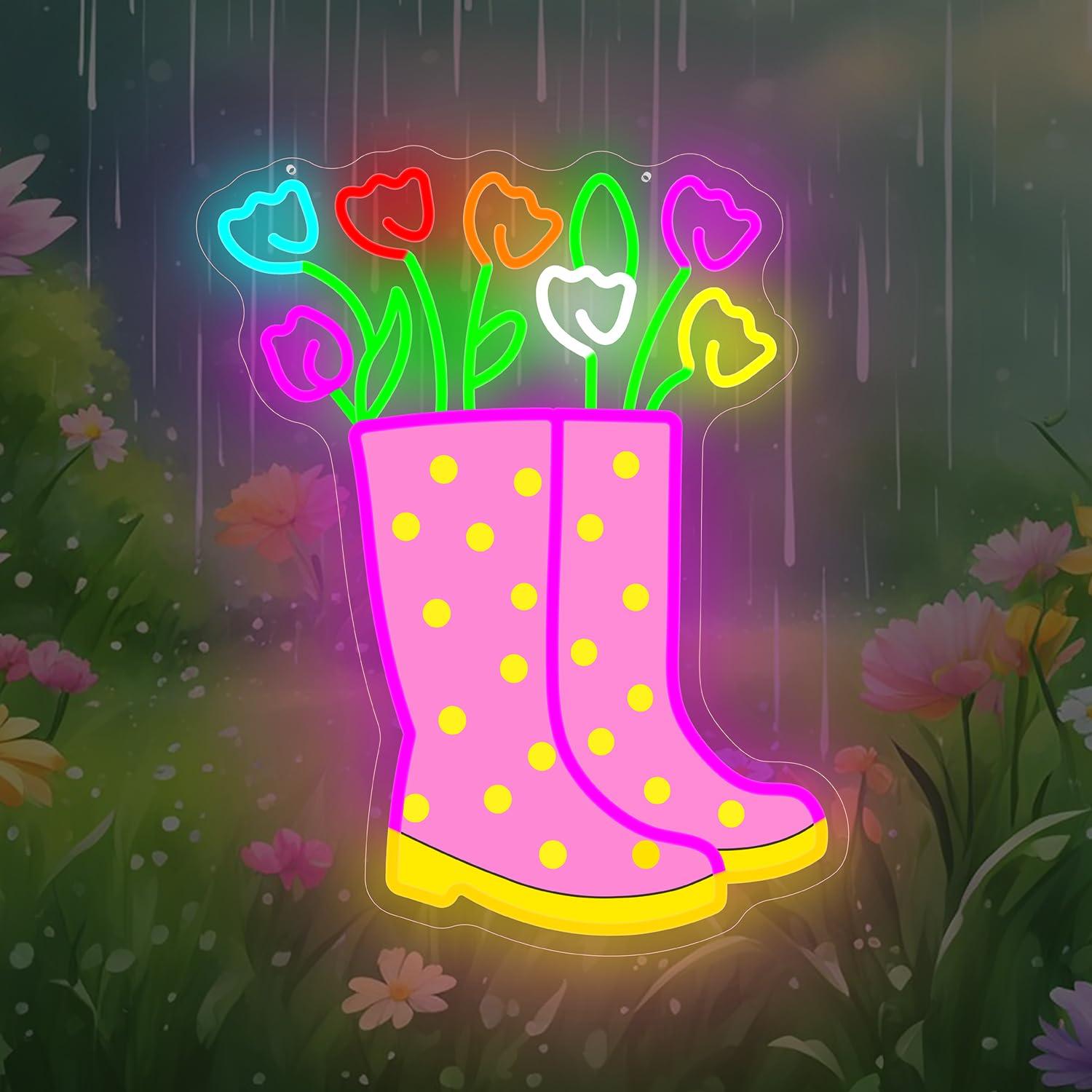لافتة نيون على شكل زهور التولي - مراجعة Boots وسعره