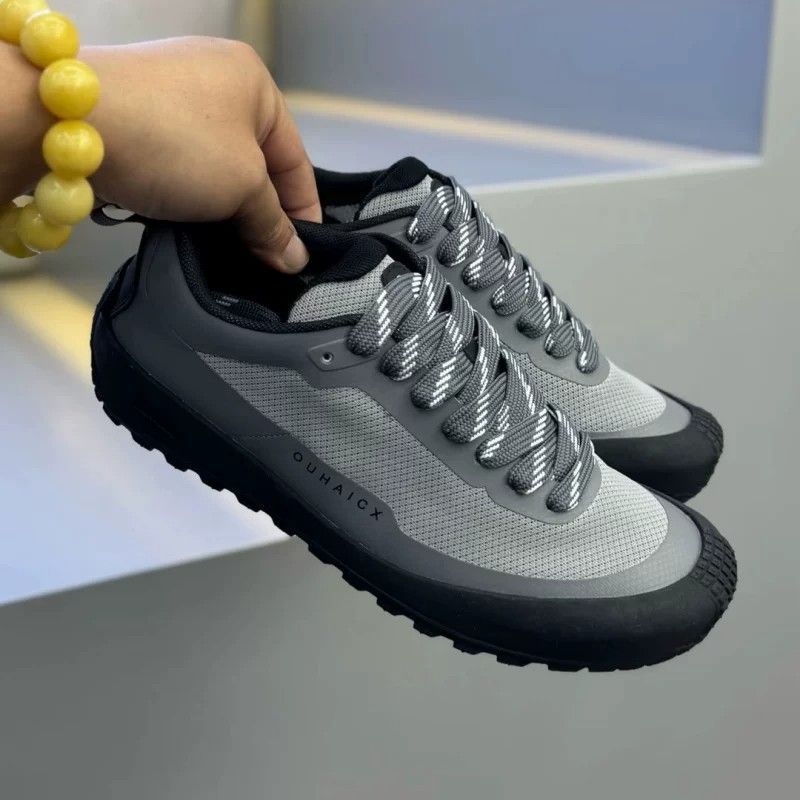 أحذية رياضية رجالية منخفضة الا - مراجعة Knit Fabric Lace Up Sneakers وسعره