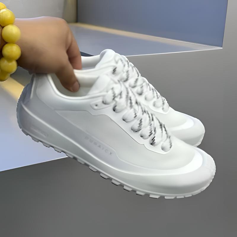 أحذية رياضية رجالية منخفضة الا - مراجعة Knit Fabric Lace Up Sneakers وسعره
